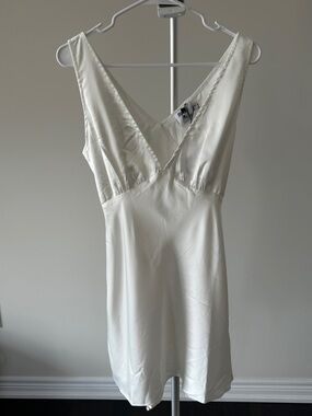 Princess Polly Satin V-Neck Mini Dress